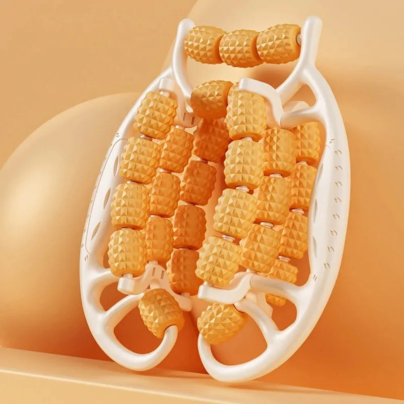 18-Round Leg Slimming Massage Roller – Circular Muscle Stretch Clamp