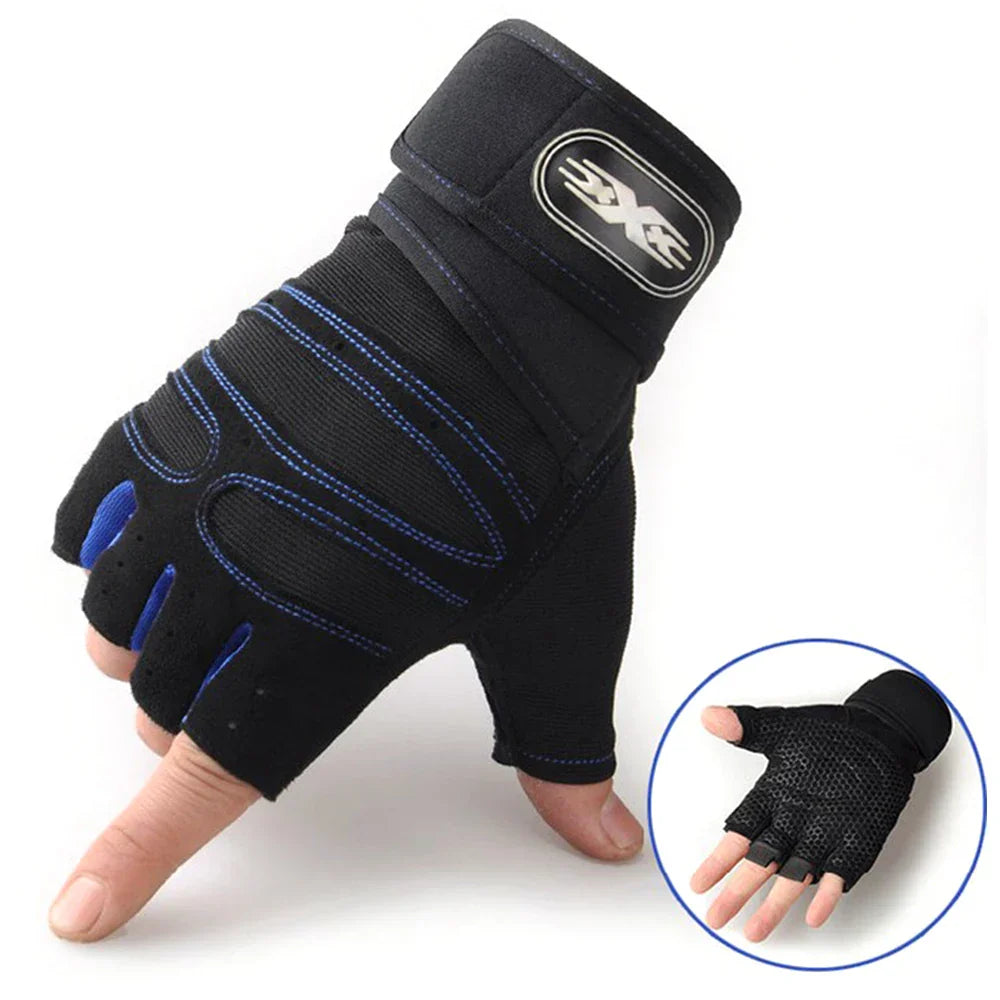 2025 Viral Gym Heavyweight Training Gloves - Half Finger Non-Slip Wrist Support Weightlifting Dazzle