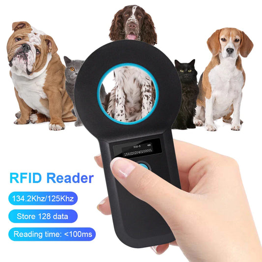 2025 Viral Handheld Pet Microchip Scanner - RFID EMID FDX-B ISO11784/85 Cat Dog ID Reader Dazzle