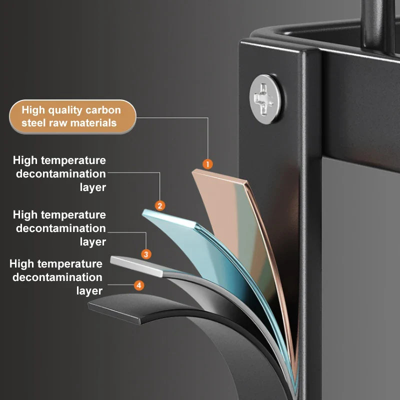 2025 Viral Large Dish Drying Rack - Adjustable Swivel Drainboard Rustproof Black Kitchen Dazzle