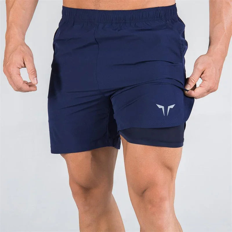 2025 Viral Stoic Empire Men's Gym Shorts - Quick Dry Double Layer Hidden Pocket Training Dazzle