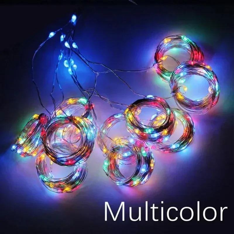 2025 Viral Nordic Luxe Solar Flower Glow Lights - Magical Garden String Curtain Dazzle