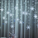 3.2M Christmas Snowflakes LED String Lights Flashing Fairy Curtain Lights Waterproof For Holiday Party Wedding Xmas Decoration Dazzle Frenzy