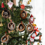 Animal Christmas Ornaments 2D Cute Christmas Acrylic Pendant Animal Raccoon Owl Squirrel Hedgehog Bunny Bird Wildlife Ornaments Dazzle Frenzy