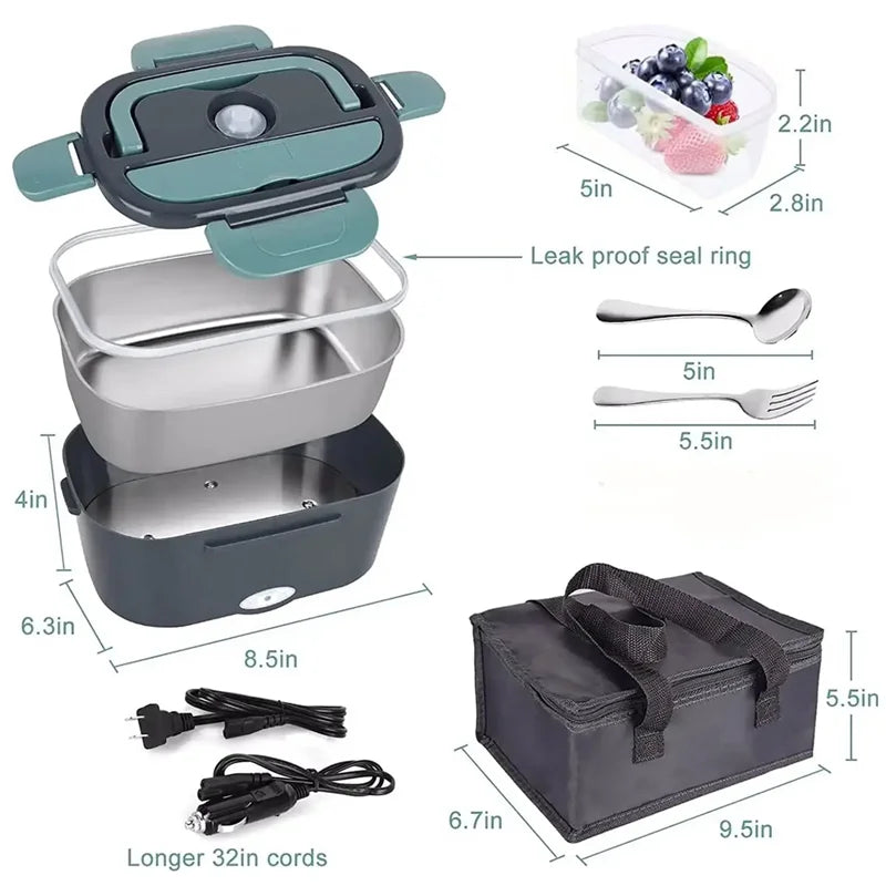 2025 Viral 1.5L Electric Lunch Box - Portable Hot Meal Warmer Leakproof Food Heater