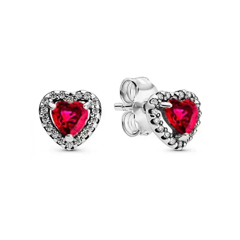 Charming 925 sterling silver new special sale heart-shaped crystal zircon earrings women's Christmas surprise jewelry to lover Dazzle Frenzy