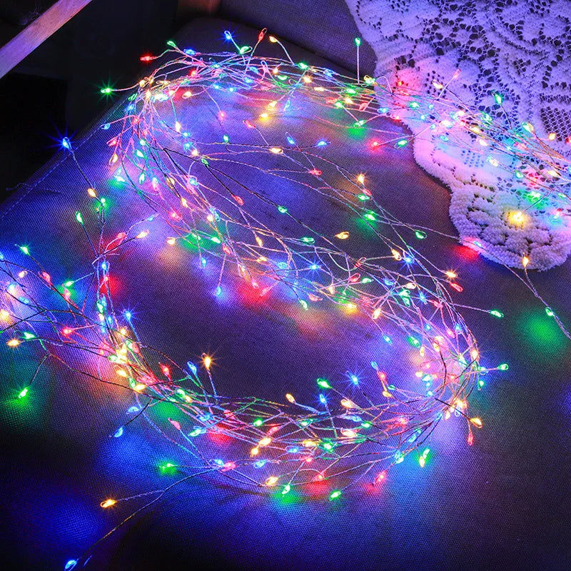 3/6/9M USB Power LED Firecracker String Lights Remote Control Garland Fairy Lights for Wedding Party Garden Christmas Decoration Dazzle Frenzy