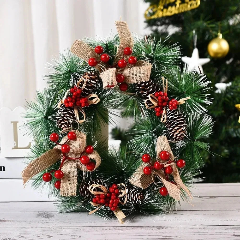 sp Hot Sale Merry Christmas Decoration Wreath Manufacturer Artificial Greenery Christmas Garland Decoration Dazzle Frenzy