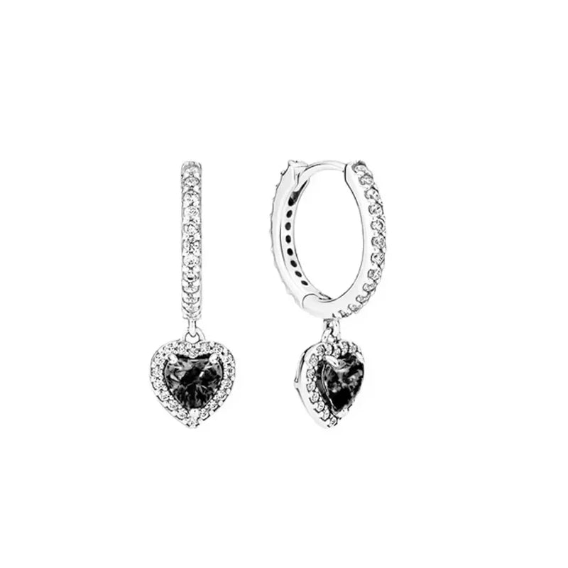 Charming 925 sterling silver new special sale heart-shaped crystal zircon earrings women's Christmas surprise jewelry to lover Dazzle Frenzy