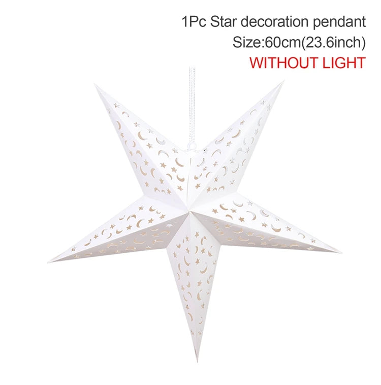 Hollow Star Hanging Pendants Christmas Decoration 2025 for Home Navidad Natal Noel Gifts Christmas Ornaments New Year 2026 Dazzle Frenzy