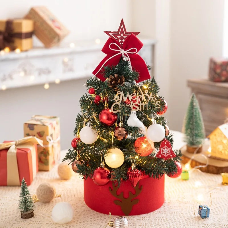 2025 New DIY Christmas Tree Mini Christmas Tree Set 45-60cm Tabletop Home Decoration Dazzle Frenzy