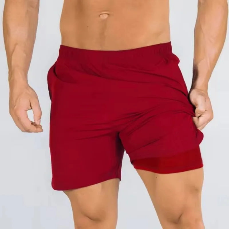 2025 Viral Stoic Empire Men's Gym Shorts - Quick Dry Double Layer Hidden Pocket Training Dazzle