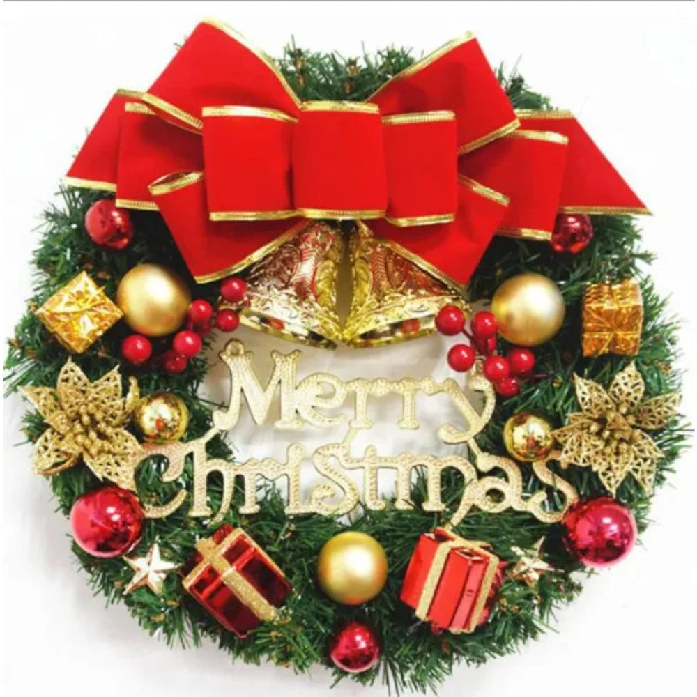 sp Hot Sale Merry Christmas Decoration Wreath Manufacturer Artificial Greenery Christmas Garland Decoration Dazzle Frenzy