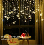110V 220V Snowflakes  Curtain Garland on The Window Fairy Lights New Year Garland Festoon Led Lights String Christmas Decor Dazzle Frenzy