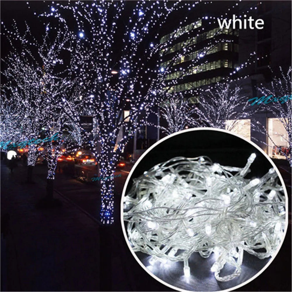 Christmas Lights 5M 10M 20M 30M 50M 100M Led String Fairy Light 8 Modes Christmas Lights For Wedding Party Holiday Lights Dazzle Frenzy