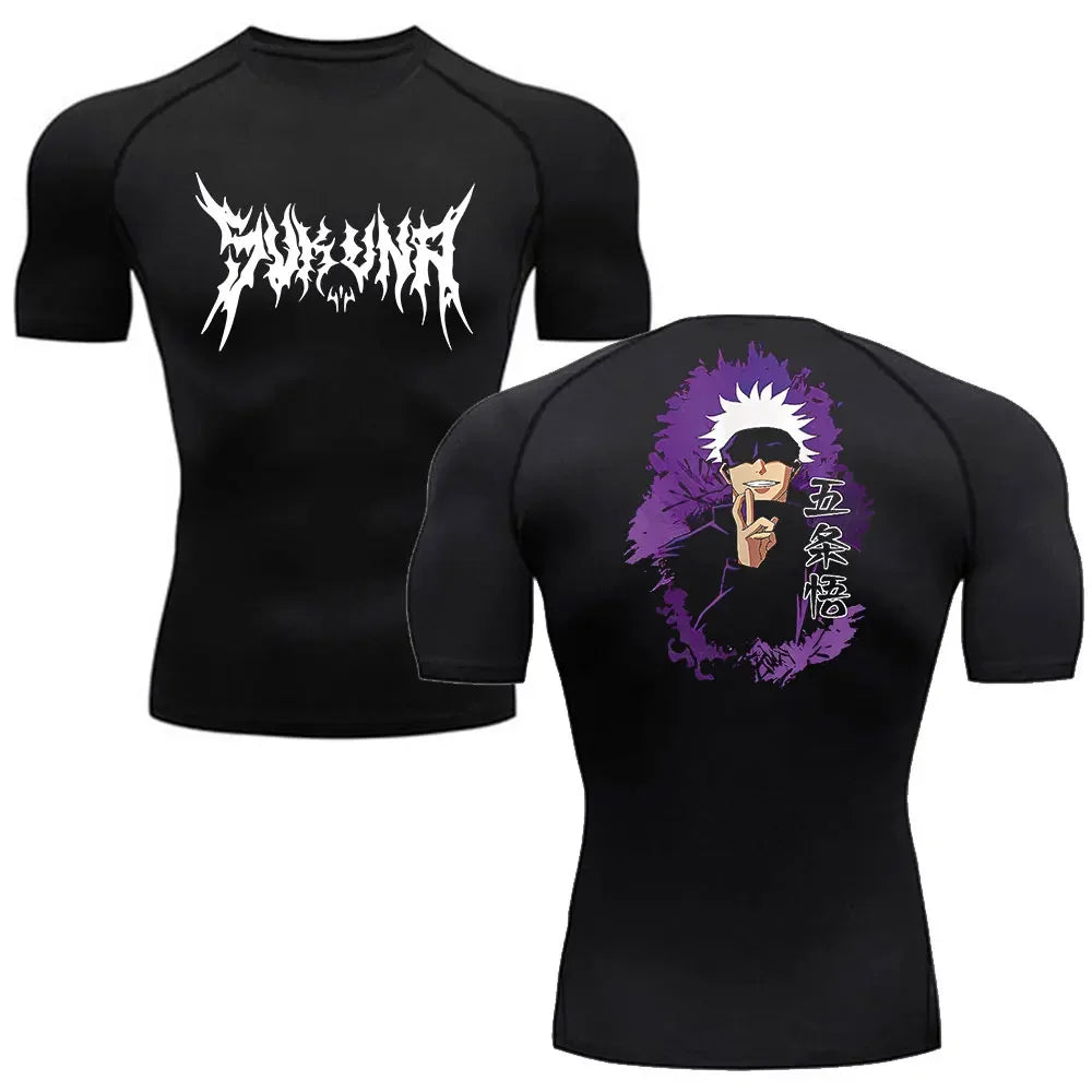 2025 Viral Jujutsu Kaisen Compression Shirt - Anime Fitness Gym T-Shirt Breathable True Fit Dazzle