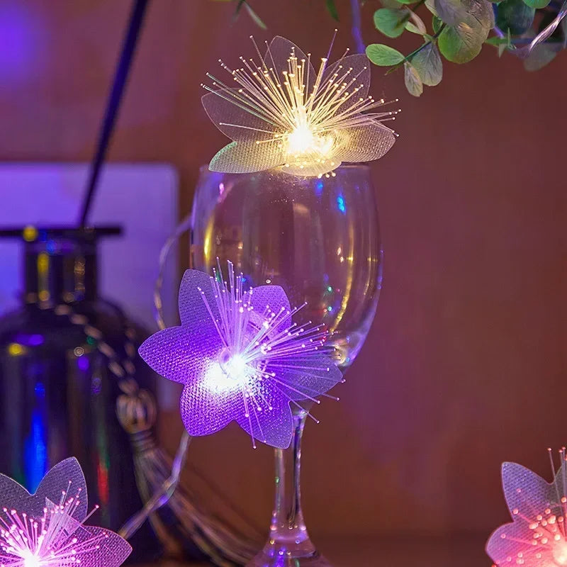 2/3M LED Fiber Optic Fairy Light Battery-operated Garland Christmas Decoration Party New Year's Decor Artificial Flowers Festoon Dazzle Frenzy