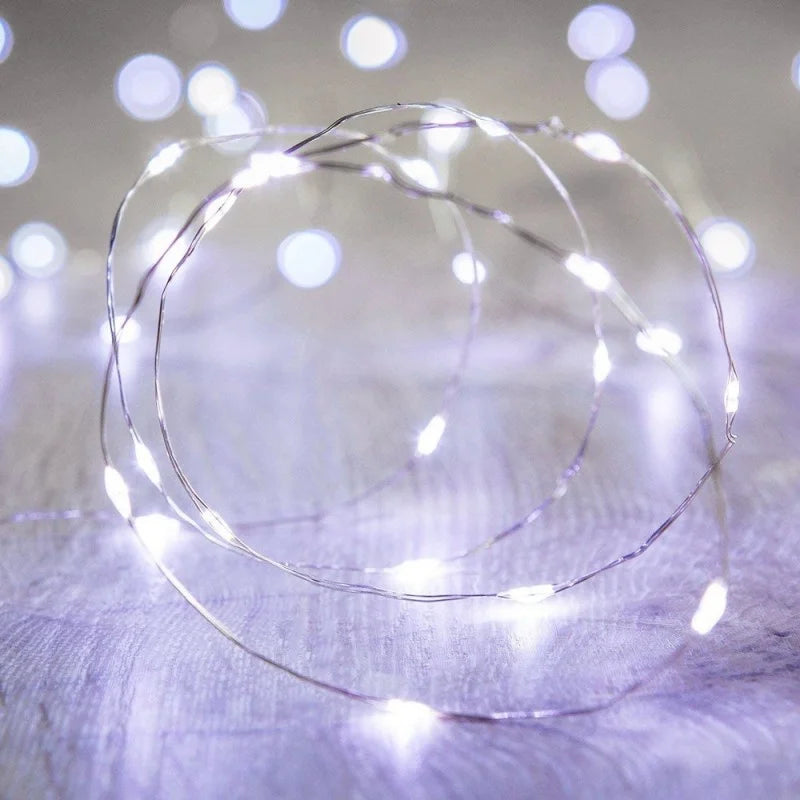 20M USB LED String Lights Copper Silver Wire Garland Light 5V Waterproof Fairy Lights Party Decoration For Christmas Wedding Dazzle Frenzy
