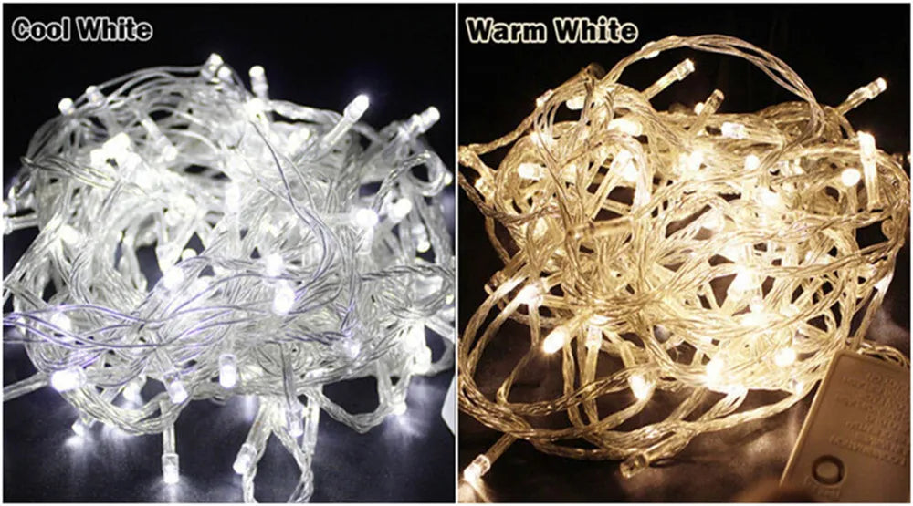 Christmas Lights 5M 10M 20M 30M 50M 100M Led String Fairy Light 8 Modes Christmas Lights For Wedding Party Holiday Lights Dazzle Frenzy