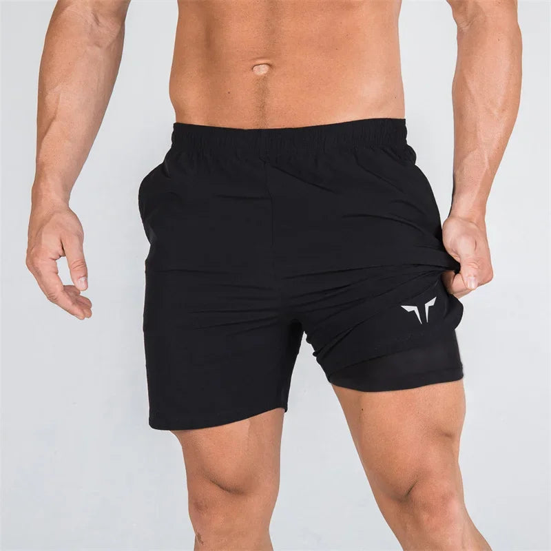 2025 Viral Stoic Empire Men's Gym Shorts - Quick Dry Double Layer Hidden Pocket Training Dazzle