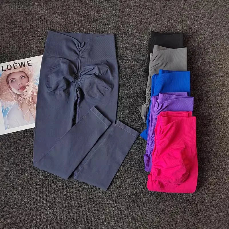 High Waist Scrunch Butt Yoga Pants Women – Viral Push-Up Leggings High Elastic Gym Tights for Workout, Running & Fitness | Breathable & Squat-Proof 2025