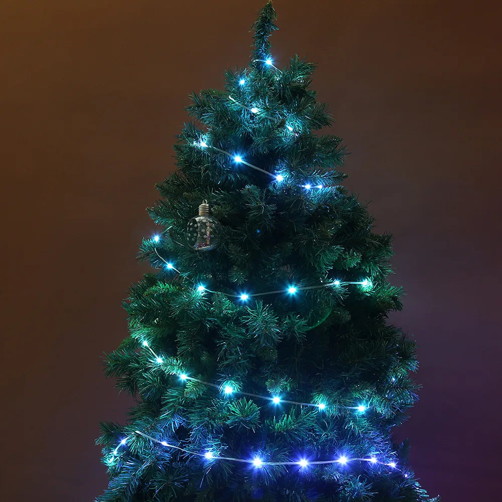 RGBIC USB LED String Lights DIY Outdoor Christmas Tree Decor Fairy Lights 8 Modes Bluetooth APP For Wedding Holiday Party Lighti Dazzle Frenzy