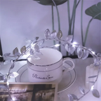 Golden Tiny Leaves Fairy Light Sliver Leaf Battery Powerd Led Copper Wire String Lights For Wedding Home Party DIY Xmas Decor Dazzle Frenzy