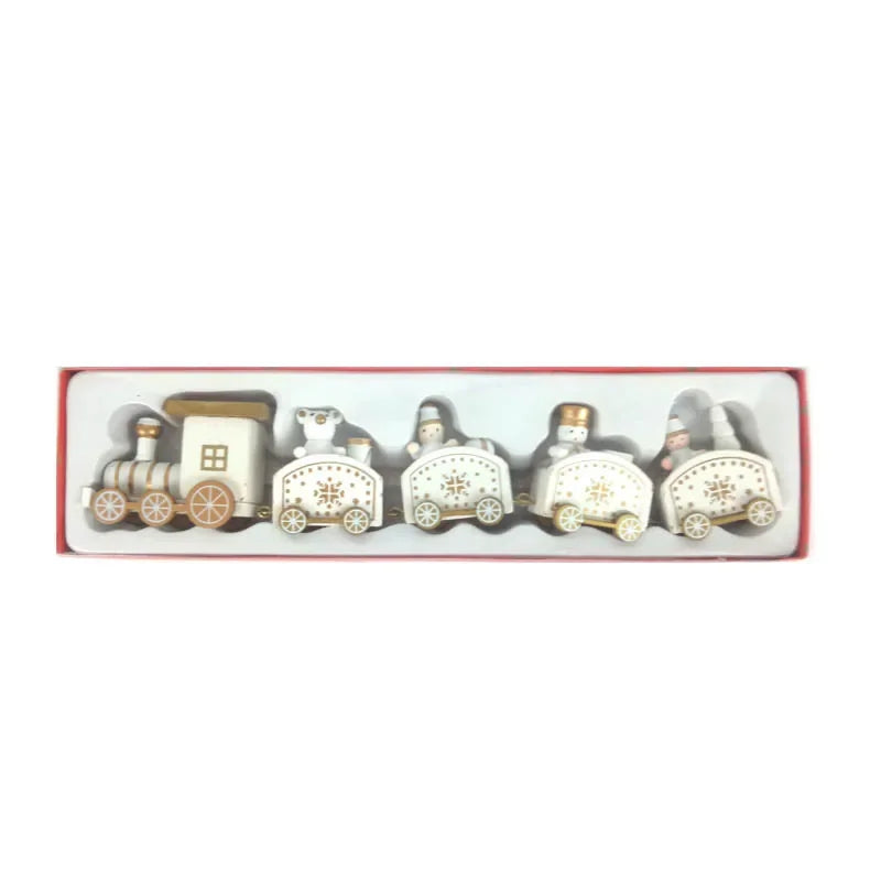 Wooden Christmas Small Train Xmas Ornaments Merry Christmas Decor For Home Happy New Year 2025 Creative Kids Naviidad Gifts Gift Dazzle Frenzy