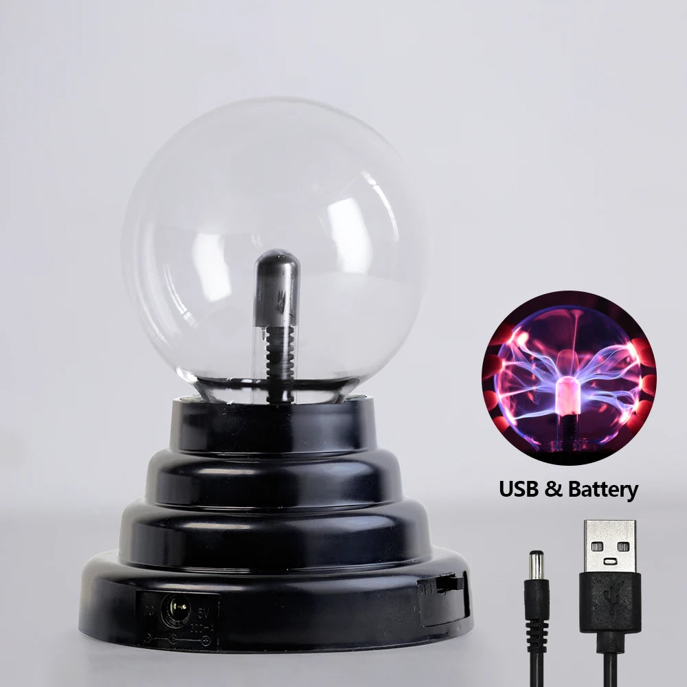 Magic Crystal Plasma Ball Lamp 3/4/5/6/8 Inch LED Night Light Kid Birthday Christmas Gift Lighting Bedroom Decor Novelty Lamp Dazzle Frenzy