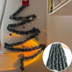 1pc 2M Christmas Green Cane Ribbons Garland DIY Xmas Tree Ornaments Green Cane Ribbons Wreath Hanging Pendent Home Decoration Dazzle Frenzy