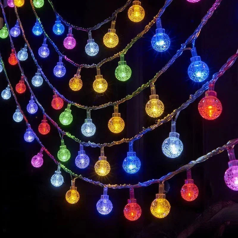 1.5-10m LED Crystal Ball Garland String Lights Indoor Decor Holiday Christmas Lamp 10/20/40/80 LED Fairy Lights Battery Operated Dazzle Frenzy