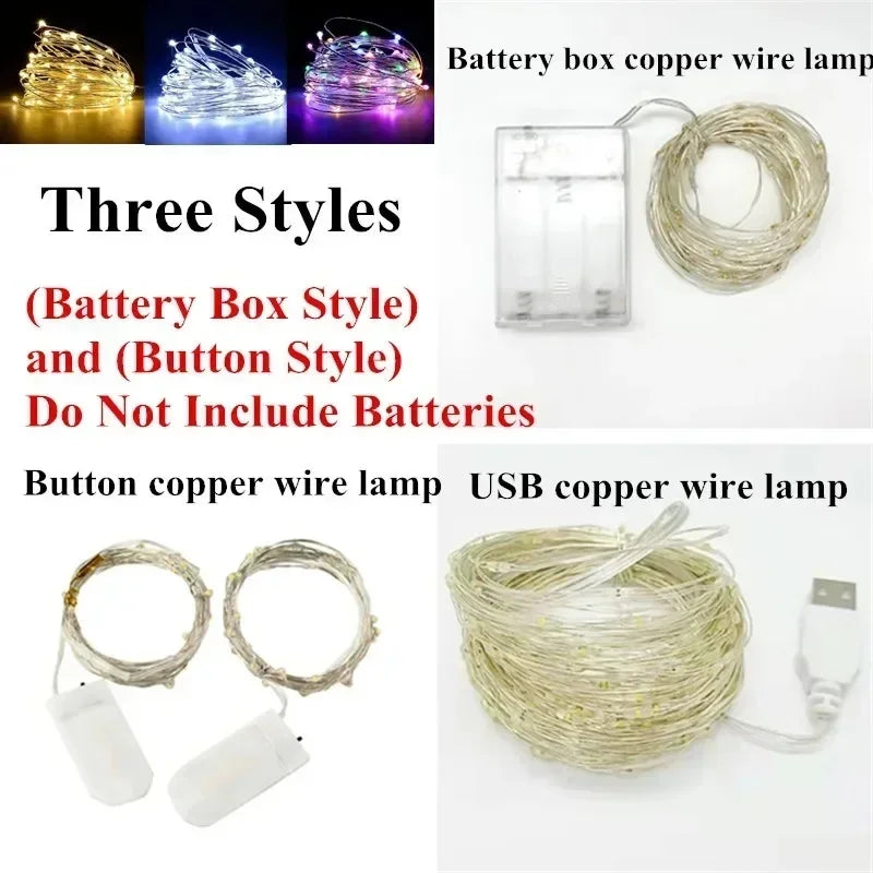 LED String Lights Atmosphere Small Colored Light USB Battery Powered Fairy Lights For Christmas Outdoor Room Festival Decor Dazzle Frenzy