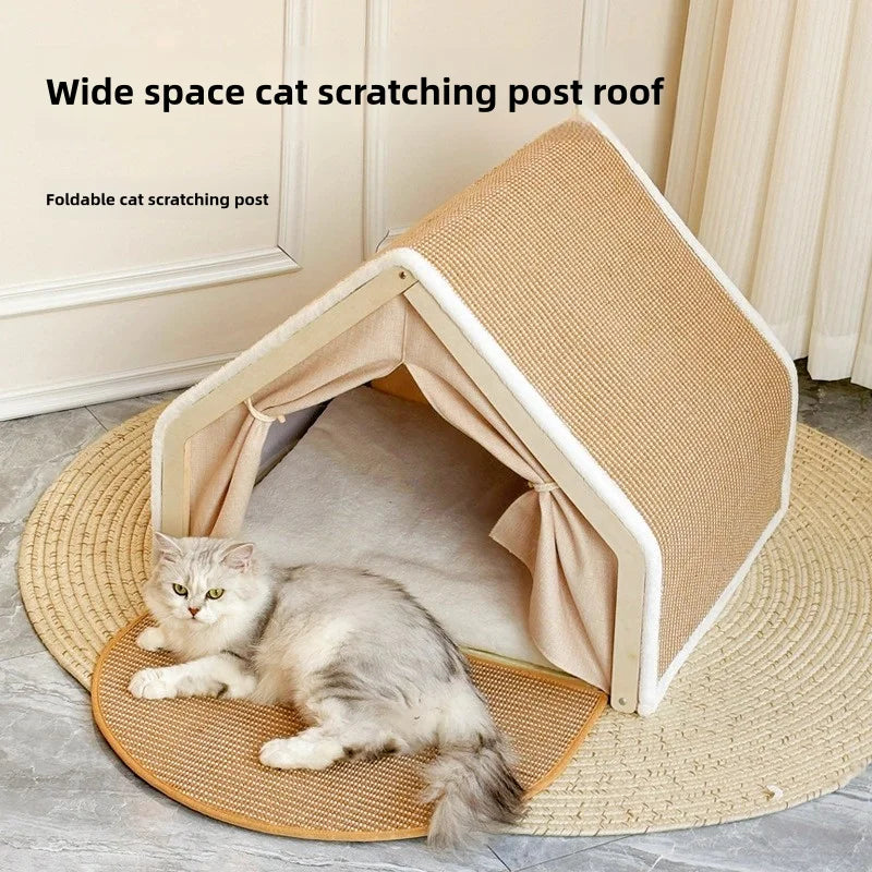 CozyClaw™ Foldable Sisal Cat House