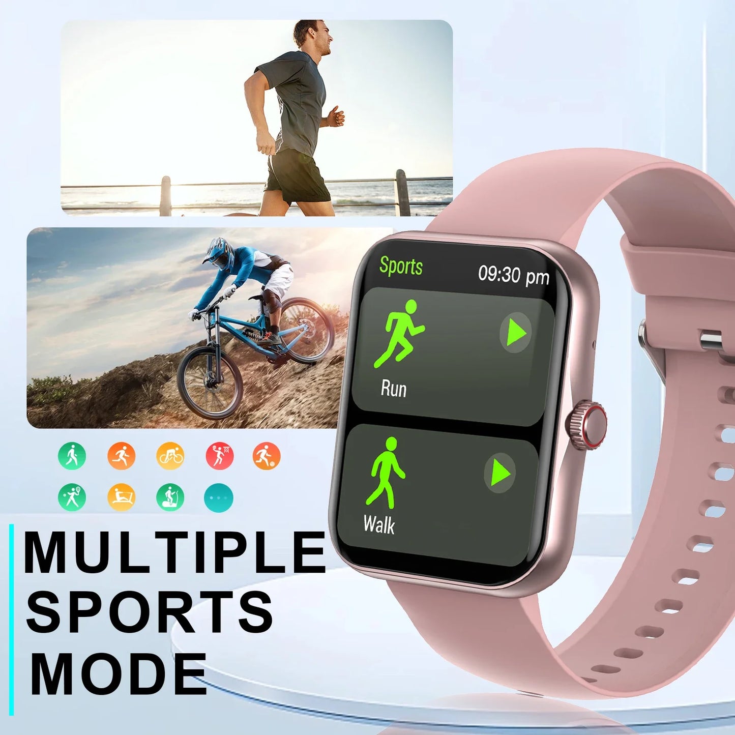 2025 Viral 1.83" Bluetooth Smartwatch - Calling Fitness Tracker Custom Wallpaper 100+ Sports Modes Dazzle