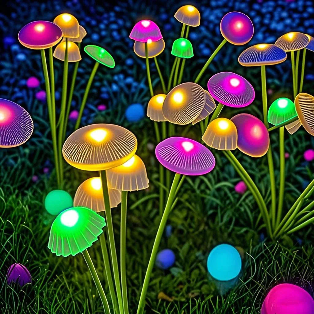 GlowShroom Solar Garden Lights | Waterproof Jellyfish & Mushroom Outdoor Lamps