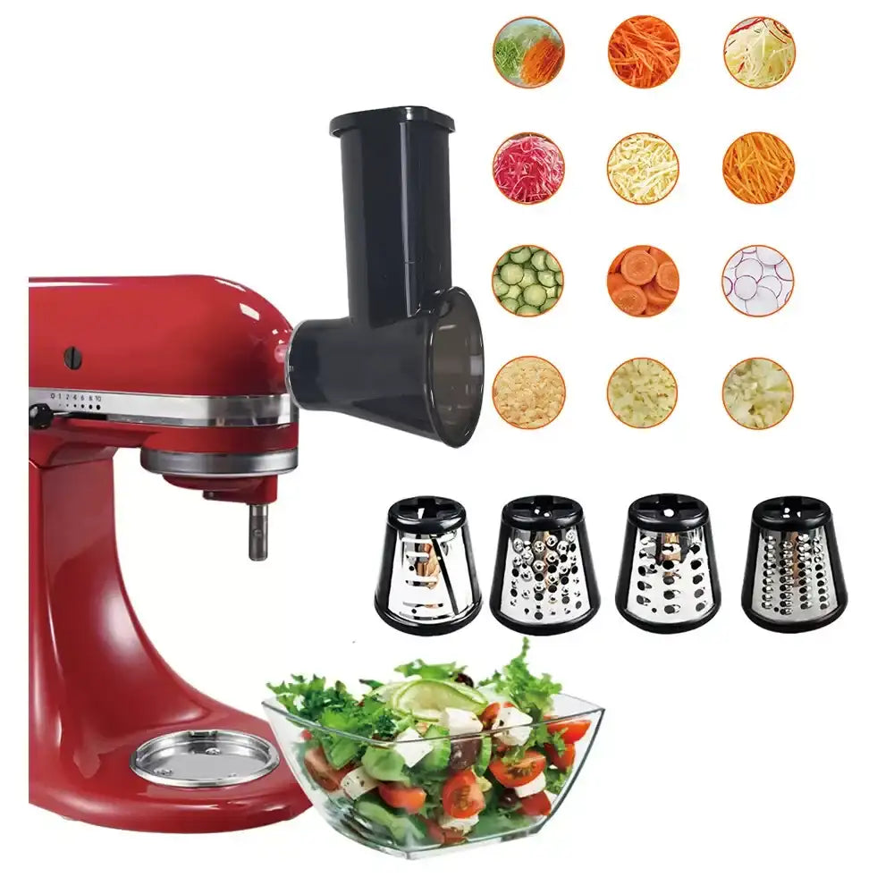 2025 Viral Stand Mixer Slicer Shredder Attachment - Professional Cheese Grater Veggie Chopper Bundle