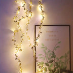 Golden Tiny Leaves Fairy Light Sliver Leaf Battery Powerd Led Copper Wire String Lights For Wedding Home Party DIY Xmas Decor Dazzle Frenzy