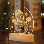 Christmas Personalized Acrylic LED Night Lights 2025 New Year Christmas Kids Gift Christmas Ornaments Atmosphere Lights Dazzle Frenzy