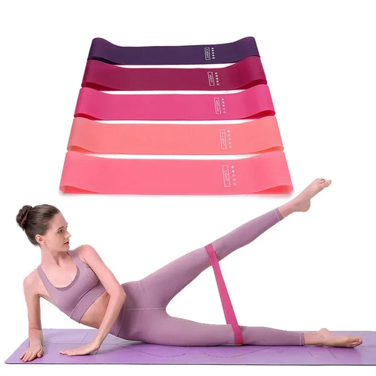 2025 Viral Portable Rubber Resistance Bands - 5-Level Hip Booty Legs Pilates CrossFit Dazzle