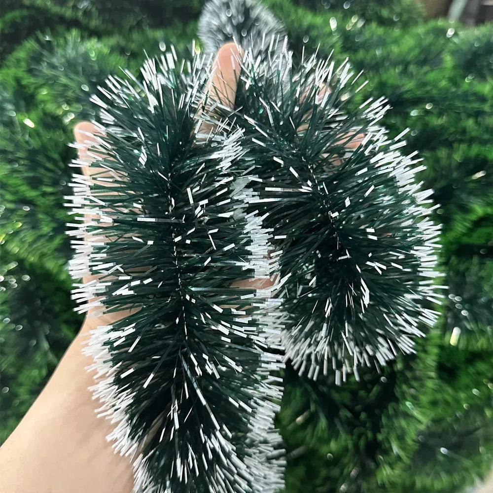 1pc 2M Christmas Green Cane Ribbons Garland DIY Xmas Tree Ornaments Green Cane Ribbons Wreath Hanging Pendent Home Decoration Dazzle Frenzy