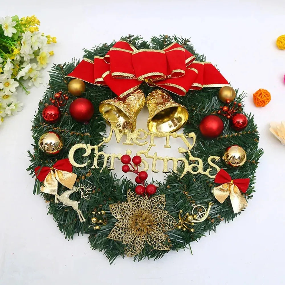 sp Hot Sale Merry Christmas Decoration Wreath Manufacturer Artificial Greenery Christmas Garland Decoration Dazzle Frenzy