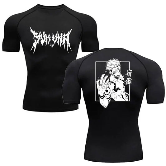 2025 Viral Jujutsu Kaisen Compression Shirt - Anime Fitness Gym T-Shirt Breathable True Fit Dazzle