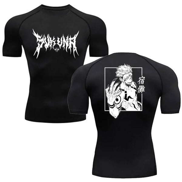 2025 Viral Jujutsu Kaisen Compression Shirt - Anime Fitness Gym T-Shirt Breathable True Fit Dazzle