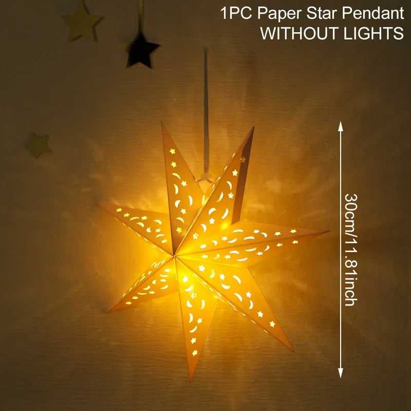 Hollow Star Hanging Pendants Christmas Decoration 2025 for Home Navidad Natal Noel Gifts Christmas Ornaments New Year 2026 Dazzle Frenzy
