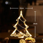 LED Light Snowflake Santa Window Ornaments Decoration for Home Xmas Navidad New Year Christmas Decor Fairy Lamp String Lights Dazzle Frenzy
