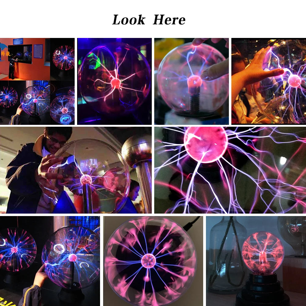 Magic Crystal Plasma Ball Lamp 3/4/5/6/8 Inch LED Night Light Kid Birthday Christmas Gift Lighting Bedroom Decor Novelty Lamp Dazzle Frenzy