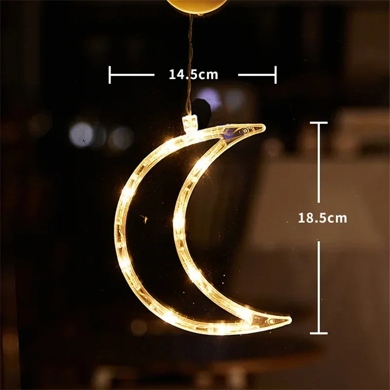 LED Light Snowflake Santa Window Ornaments Decoration for Home Xmas Navidad New Year Christmas Decor Fairy Lamp String Lights Dazzle Frenzy