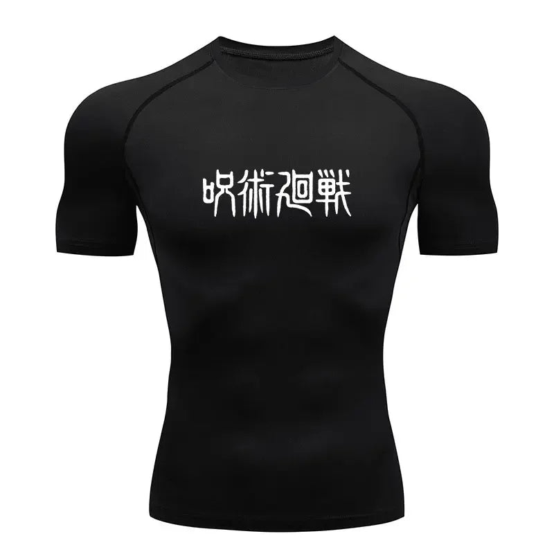 2025 Viral Jujutsu Kaisen Compression Shirt - Anime Fitness Gym T-Shirt Breathable True Fit Dazzle