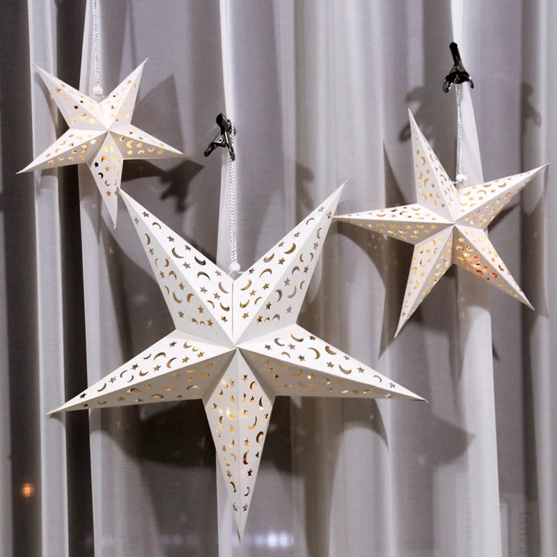 Hollow Star Hanging Pendants Christmas Decoration 2025 for Home Navidad Natal Noel Gifts Christmas Ornaments New Year 2026 Dazzle Frenzy