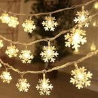 10/20/80Leds Snowflake String Garland Fairy Lights USB/Battery Powered Christmas Tree Holiday New Year Bedroom Decoration Lamps Dazzle Frenzy